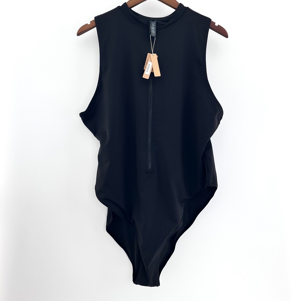 NWT SKIMS Swim Zip Front One Piece Swimsuit Bathing Suit Swimwear 4X